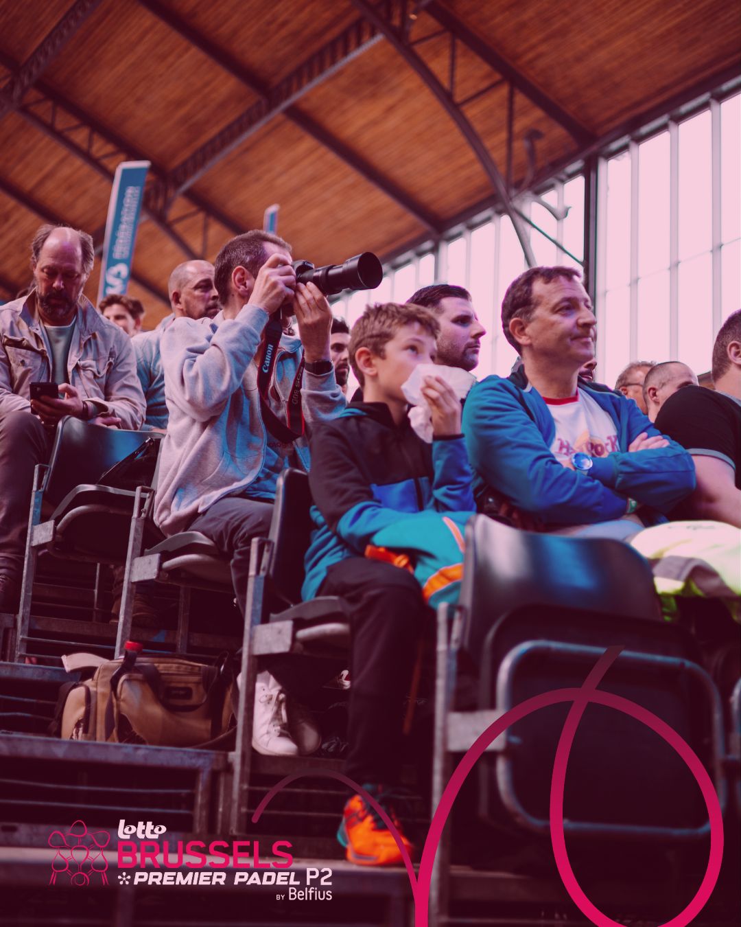 Fans watching the game in Brussels